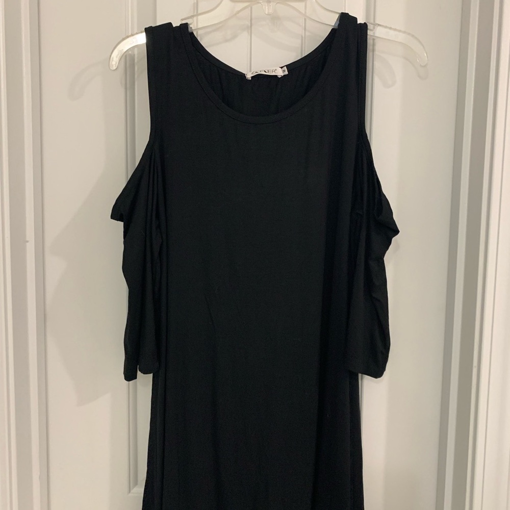 Black Cold Shoulder Dress